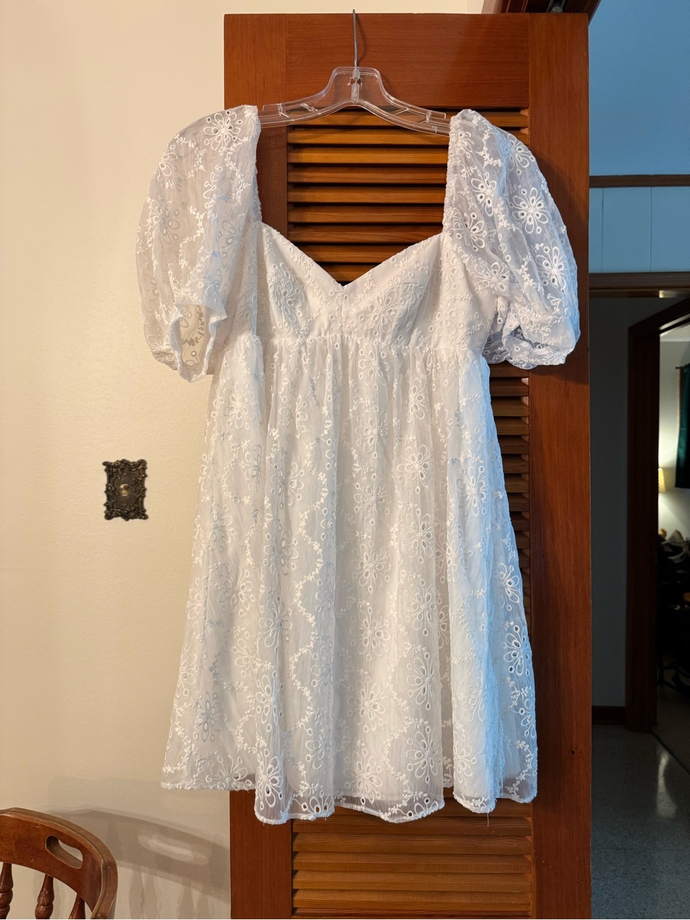 Amanda Uprichard White Eyelet Mini Dress with Embroidery